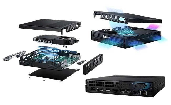 Lenovo ThinkCentre M90q Gen 6 -pöytäkone (Core Ultra 7 265T, 32 Gt RAM, 1 Tt SSD)