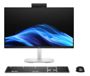 HP EliteStudio 8 All-in-One G1i Desktop AI PC Intel Core Ultra 5 235 60,5 cm (23.8") 1920 x 1080 pikseliä Kosketusnäyttö All-in-one PC 24 GB DDR5-SDRAM 512 GB SSD Windows 11 Pro Wi-Fi 7 (802.11be) Hopea