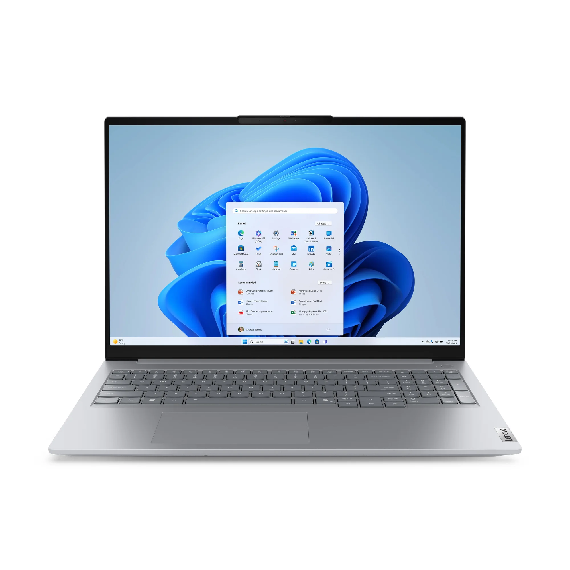 Lenovo ThinkBook 16 G8 IAL Intel Core Ultra 9 185H Kannettava tietokone 40,6 cm (16") WUXGA 16 GB DDR5-SDRAM 512 GB SSD Wi-Fi 6E (802.11ax) Windows 11 Pro Pohjoismainen Harmaa