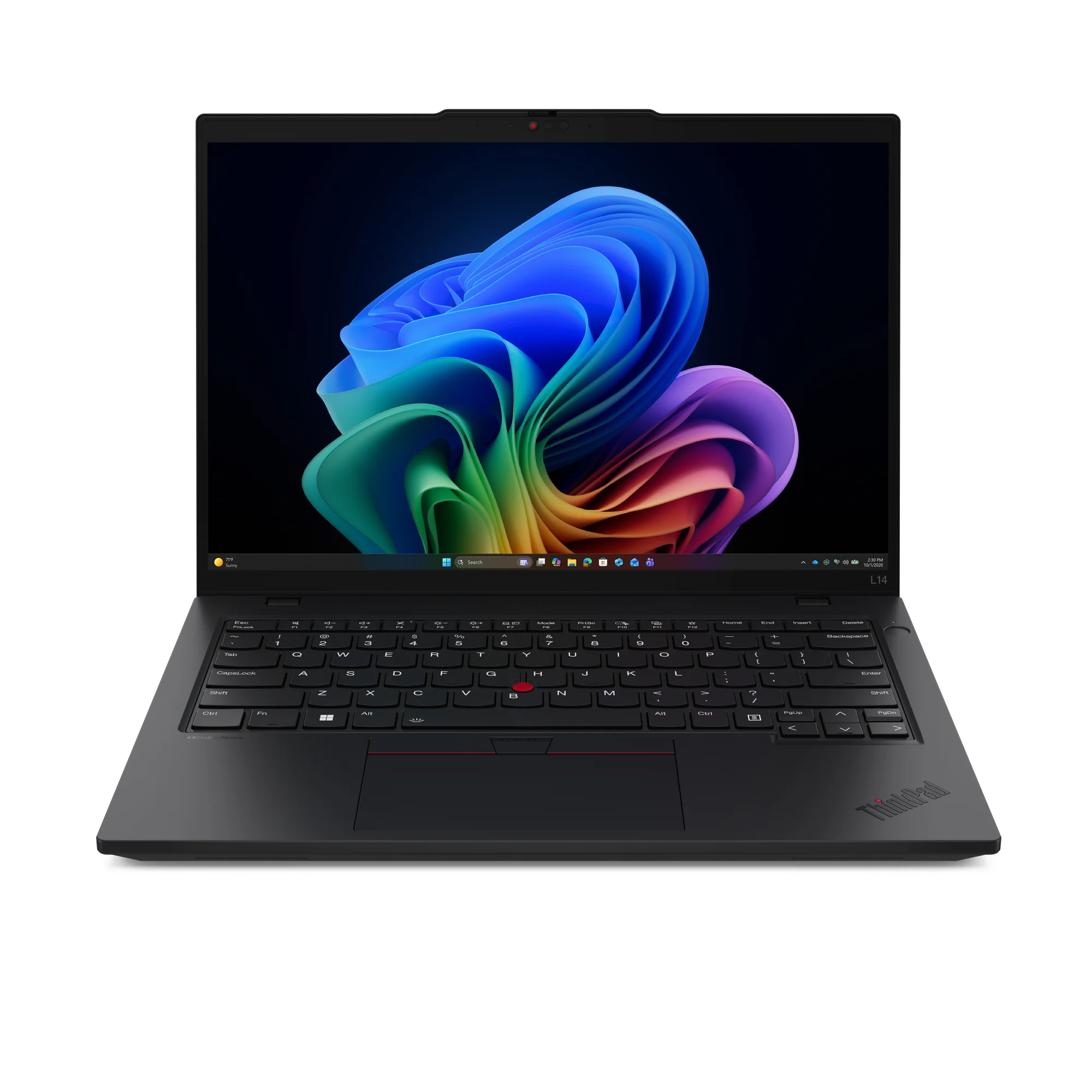 Lenovo ThinkPad L14 Gen 7 (AMD) Copilot+ PC AMD Ryzen AI 5 430 Kannettava tietokone 35,6 cm (14") WUXGA 16 GB DDR5-SDRAM 512 GB SSD Wi-Fi 7 (802.11be) Windows 11 Pro Pohjoismainen Musta