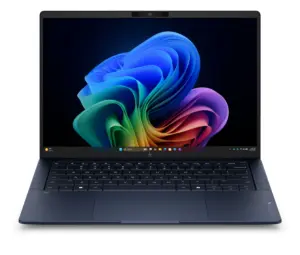 HP DT9Q0AT kannettava tietokone Copilot+ PC Intel Core Ultra 5 325 35,6 cm (14") 3K 32 GB LPDDR5x-SDRAM 512 GB SSD Wi-Fi 7 (802.11be) Windows 11 Pro Sininen