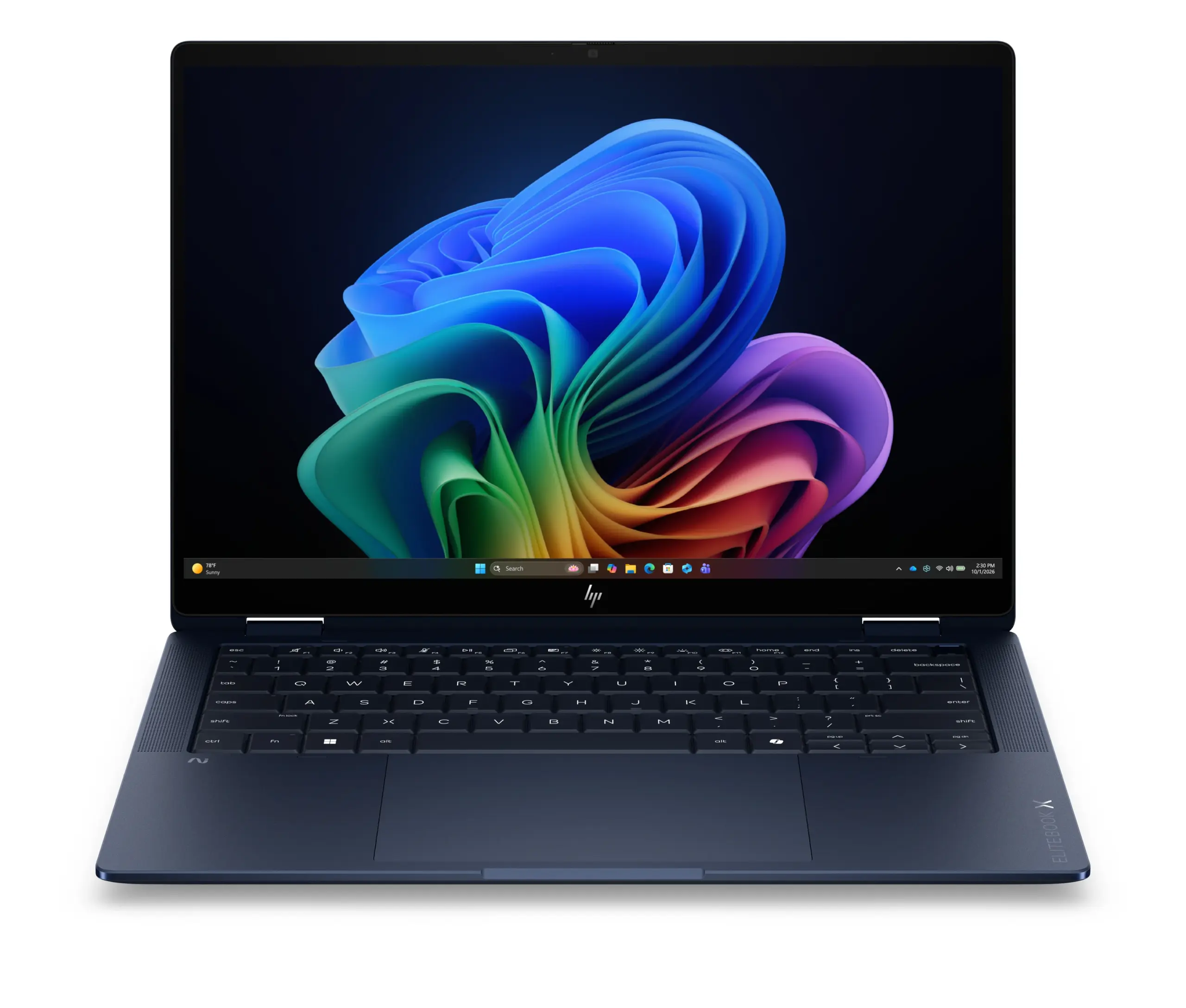 HP E6ET3AT kannettava tietokone Copilot+ PC Hybridi (2-in-1) 35,6 cm (14") Kosketusnäyttö WUXGA 32 GB LPDDR5x-SDRAM 512 GB SSD Wi-Fi 7 (802.11be) Windows 11 Pro Sininen