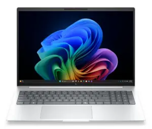 HP E6DP0AT kannettava tietokone Copilot+ PC 40,6 cm (16") WUXGA 32 GB LPDDR5x-SDRAM 512 GB SSD Wi-Fi 7 (802.11be) Windows 11 Pro Hopea